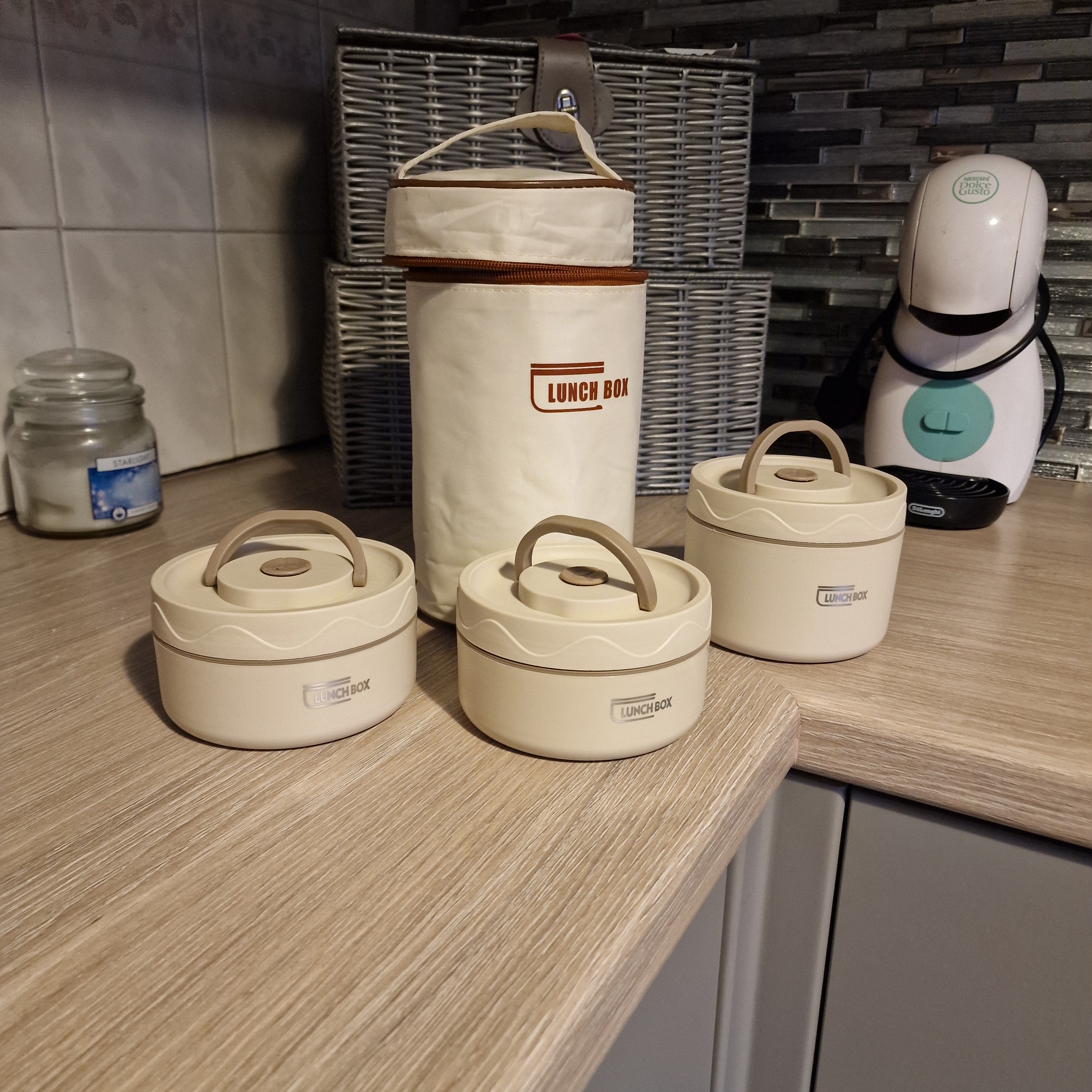3 pcs Stackable Thermal Lunch Boxes