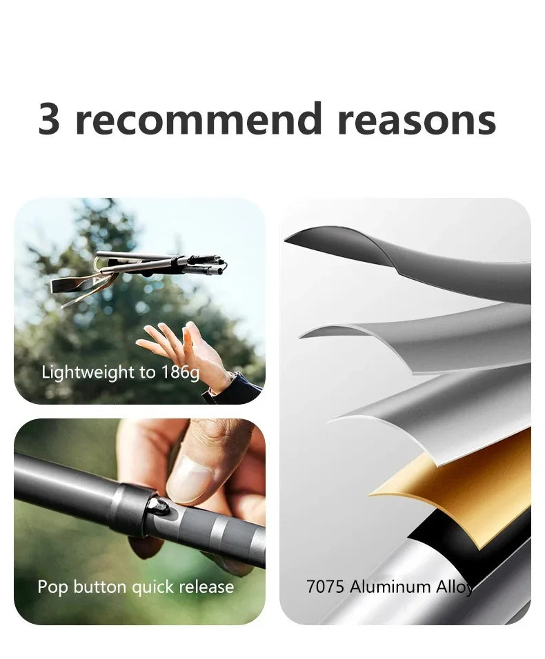 Naturehike 2025 New Walking Stick Ultralight Folding Climbing Backpack Pole 3 Folded Rod Quick Open Travel Hiking Trekking Poles