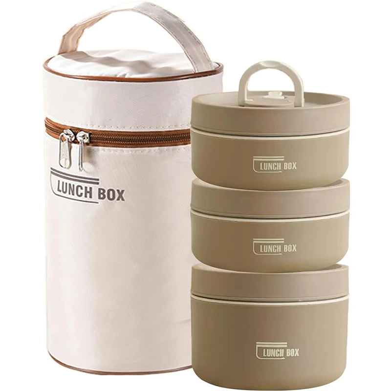 3 pcs Stackable Thermal Lunch Boxes