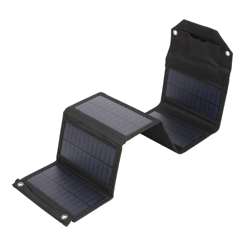 Folding Solar Panel 60W/80W/100W USB 5V Solar Charger Portable Solar Battery Power Bank for Outdoor Camping Hiking + Cable