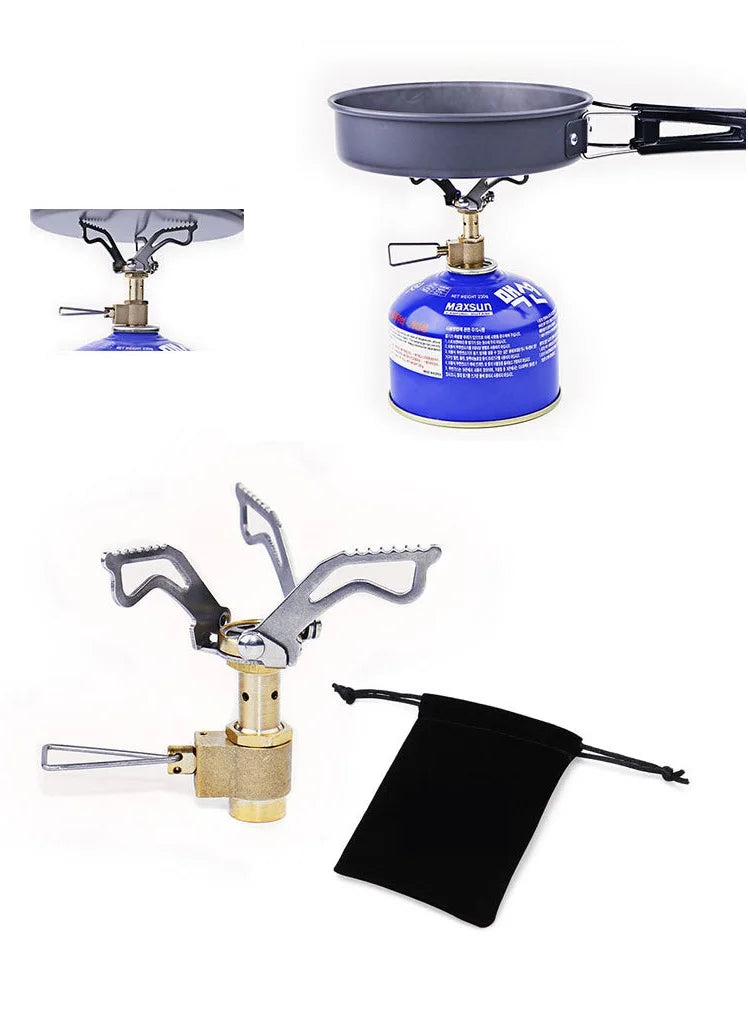 Super Mini Camping Stove Outdoor Pocket Gas Burner Ultralight Camping Tools