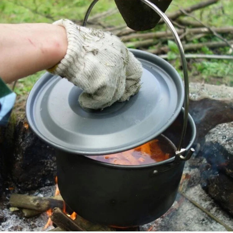 Camping Cookware Set for 1-7 Persons, Lightweight and Portable Pot and Pan with Carrying Bag, Perfect for Outdoor Camping