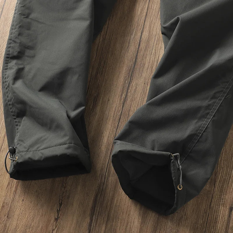 Outdoor Workwear Pants Men's Loose Fleece Lined Thick Soft  Hiking Mountain Climbing Windproof Waterproof Jacket Pants