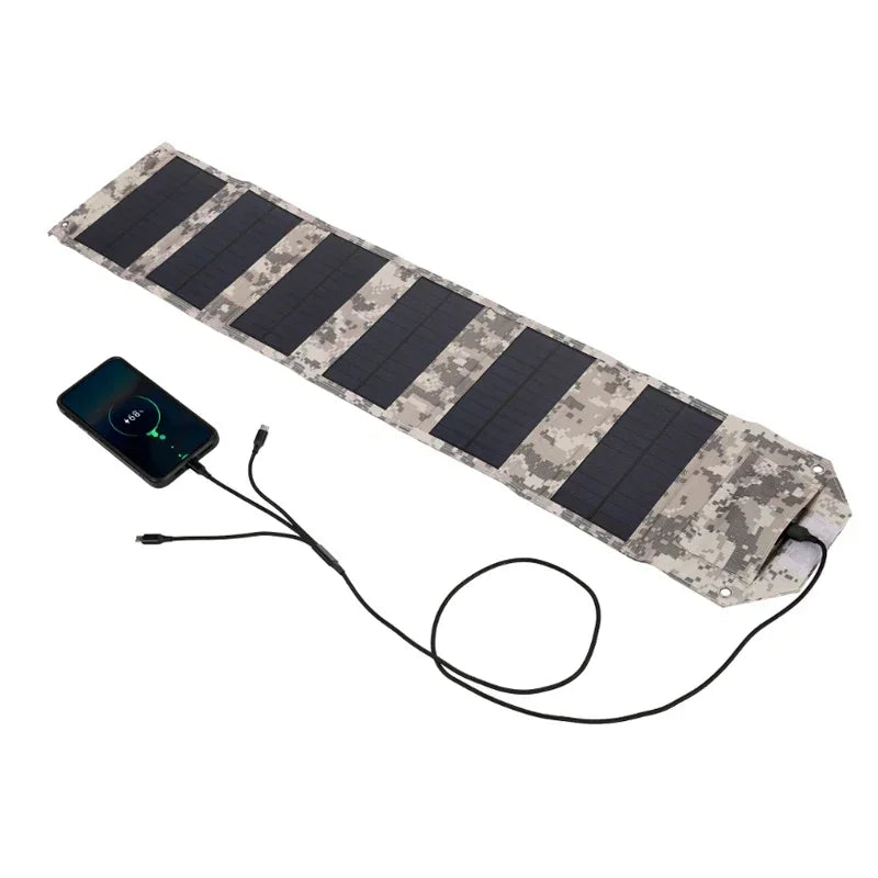 Folding Solar Panel 60W/80W/100W USB 5V Solar Charger Portable Solar Battery Power Bank for Outdoor Camping Hiking + Cable