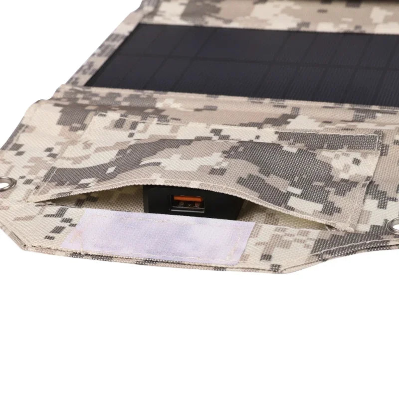Folding Solar Panel 60W/80W/100W USB 5V Solar Charger Portable Solar Battery Power Bank for Outdoor Camping Hiking + Cable