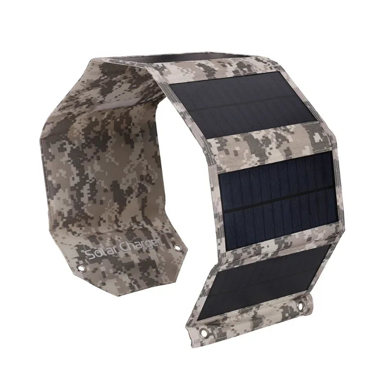 Folding Solar Panel 60W/80W/100W USB 5V Solar Charger Portable Solar Battery Power Bank for Outdoor Camping Hiking + Cable