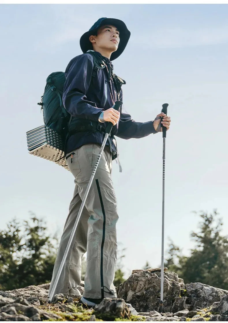 Naturehike 2025 New Walking Stick Ultralight Folding Climbing Backpack Pole 3 Folded Rod Quick Open Travel Hiking Trekking Poles
