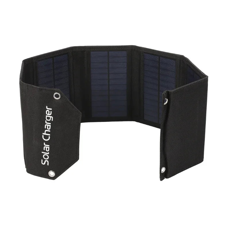 Folding Solar Panel 60W/80W/100W USB 5V Solar Charger Portable Solar Battery Power Bank for Outdoor Camping Hiking + Cable