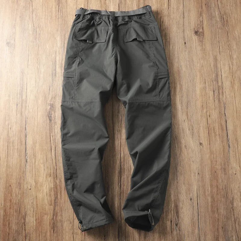 Outdoor Workwear Pants Men's Loose Fleece Lined Thick Soft  Hiking Mountain Climbing Windproof Waterproof Jacket Pants