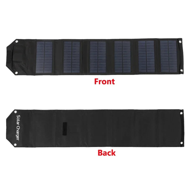 Folding Solar Panel 60W/80W/100W USB 5V Solar Charger Portable Solar Battery Power Bank for Outdoor Camping Hiking + Cable