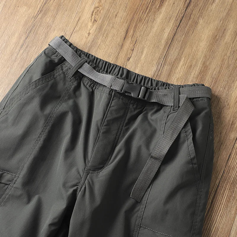 Outdoor Workwear Pants Men's Loose Fleece Lined Thick Soft  Hiking Mountain Climbing Windproof Waterproof Jacket Pants
